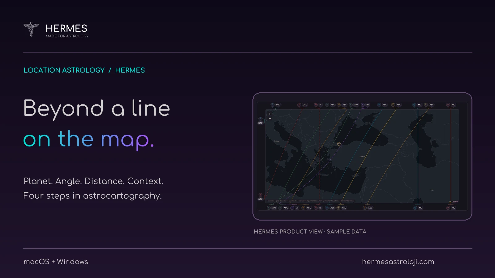 Astrocartography Beyond a Line on the Map